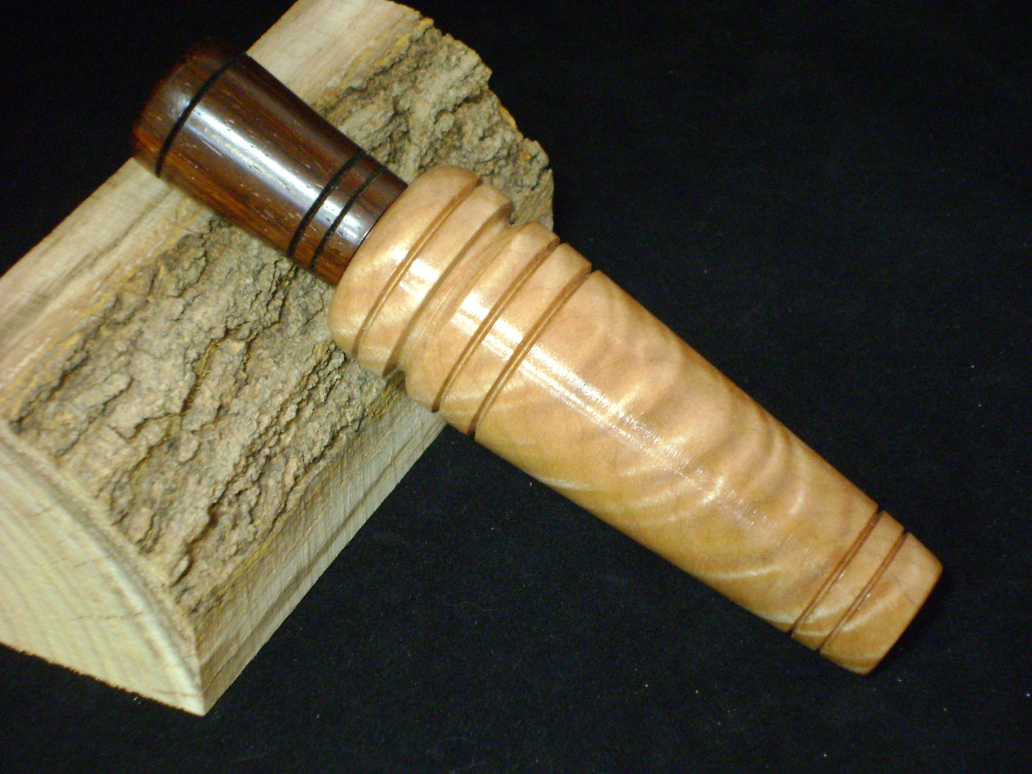 Old Style Cross Cut Quilted Maple Mallard Duck Call