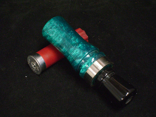 Turquoise Pearl and Black Acrylic Mallard Duck Call