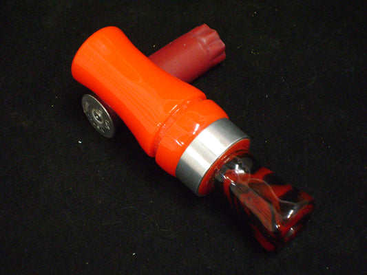 Ferrari Red/Red and Black Swirl Acrylic Mallard Duck Call