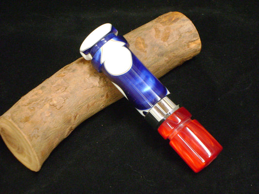 Americana Camo and Red Pearl Acrylic Mallard Duck Call