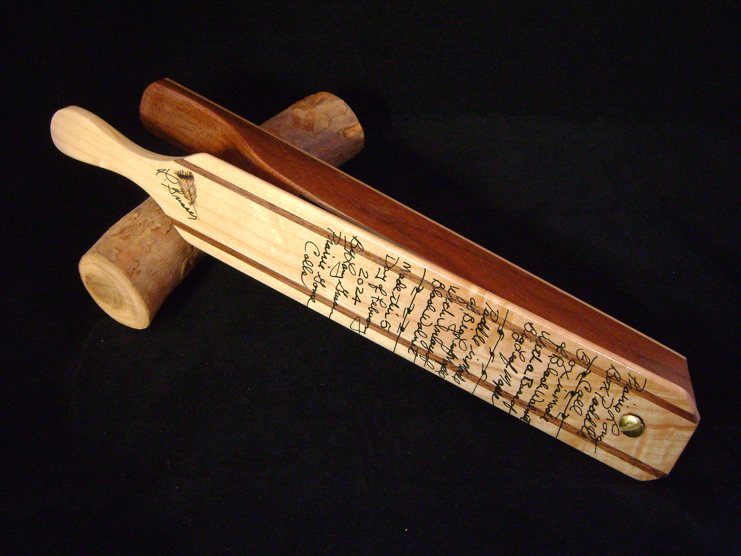 Black Walnut and Big Leaf Maple Long Box Paddle Call