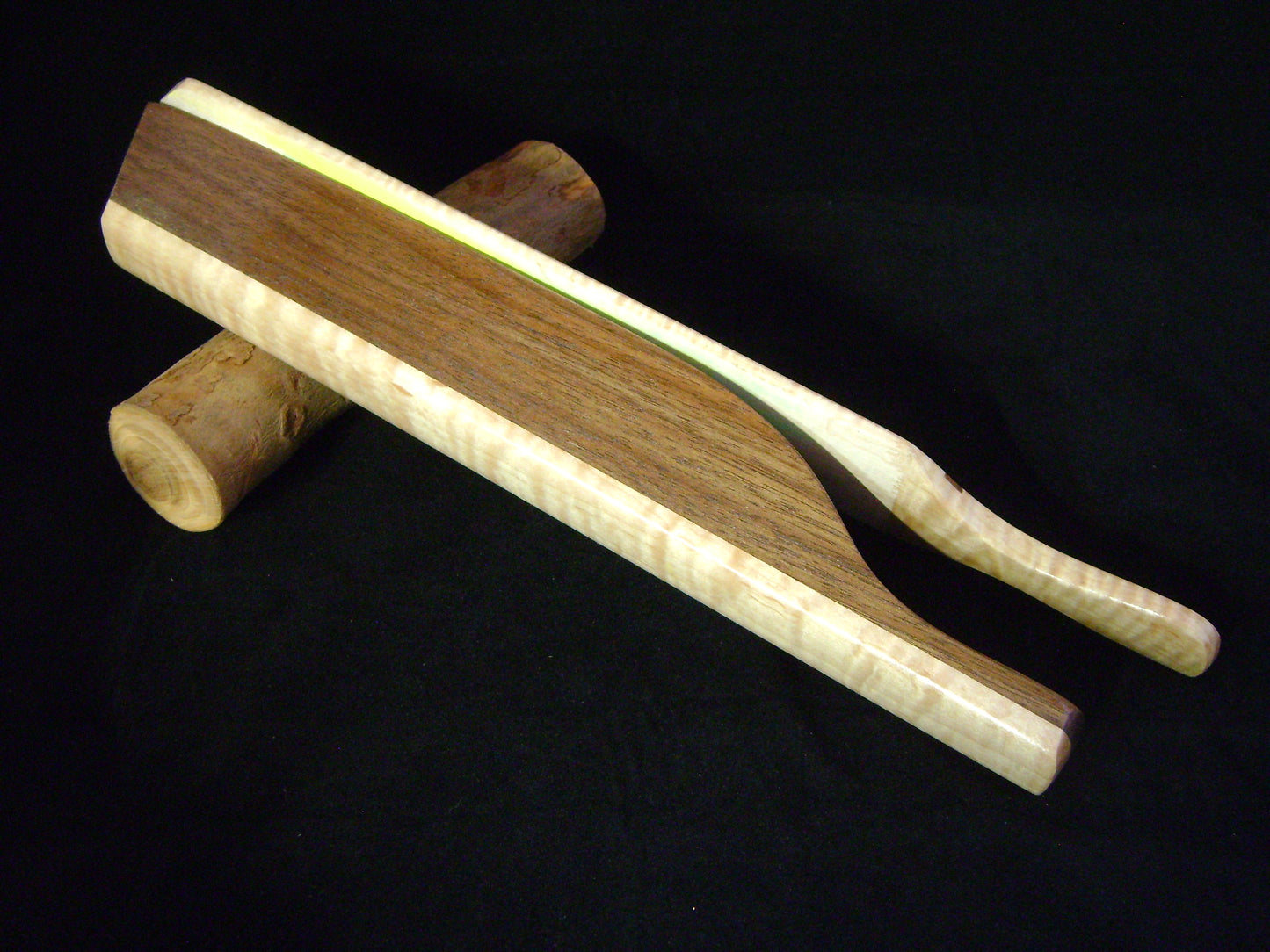 Black Walnut and Curly Maple Long Box Paddle Call