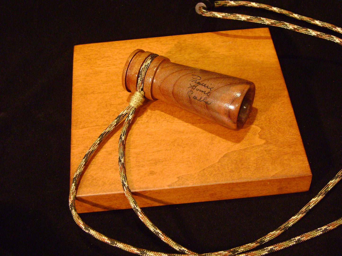 Walnut Cross Cut Open Bore Tube Call