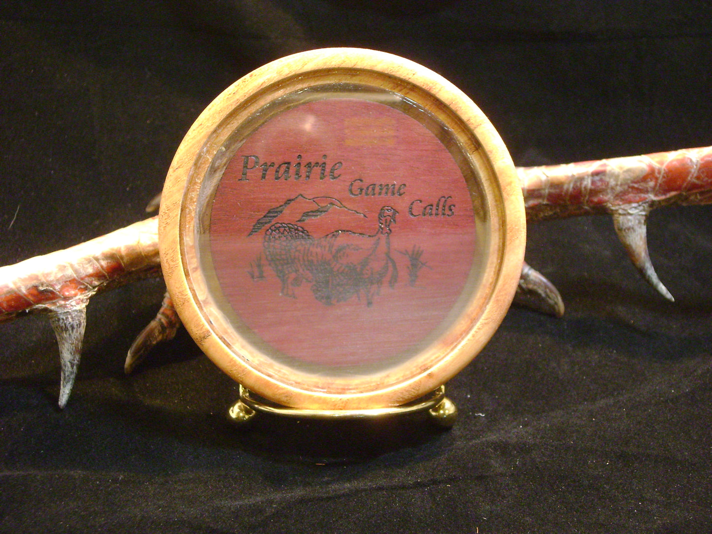 3.5" Honey Locust Glass/Purpleheart Friction Call