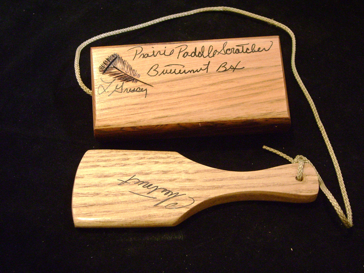 Butternut and Bocote/Chestnut Paddle Scratch Box Call