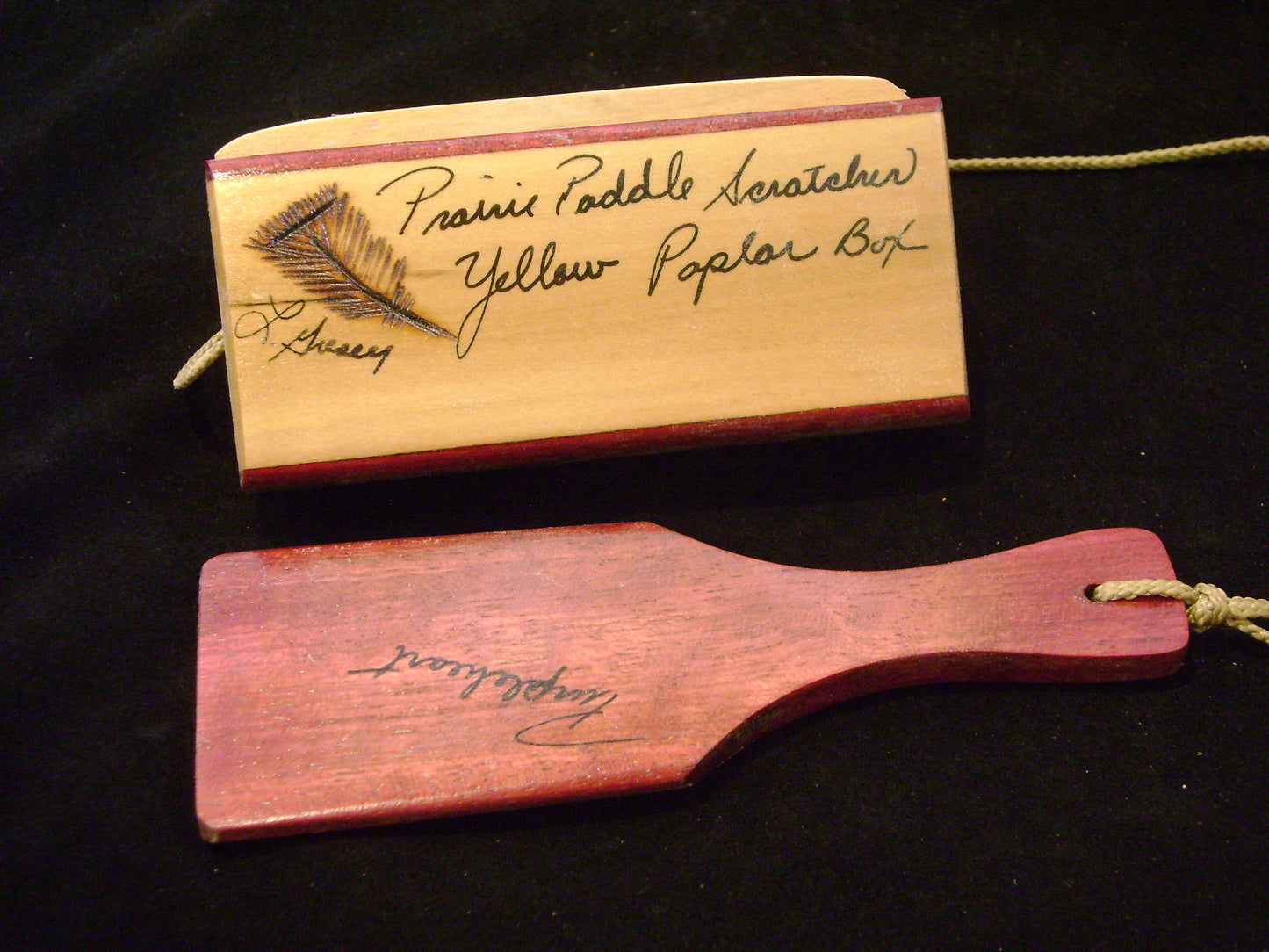 Poplar and Purpleheart/Purpleheart Paddle Scratch Box Call