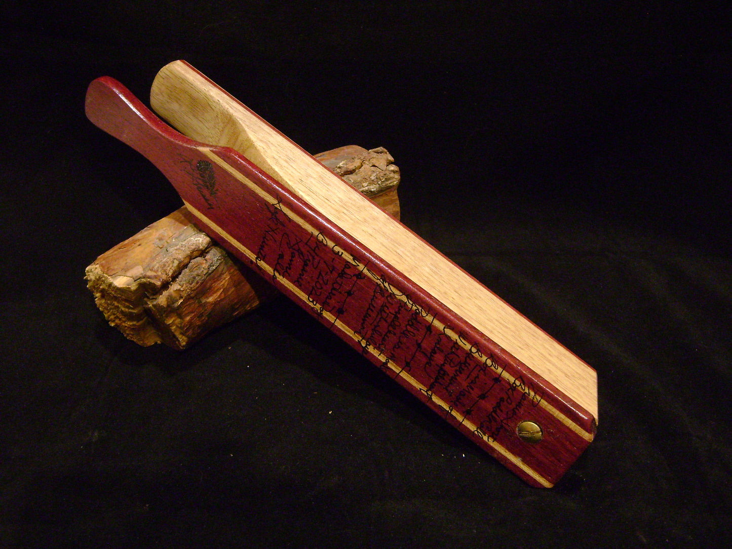 Butternut and Purpleheart Short Box Paddle Call