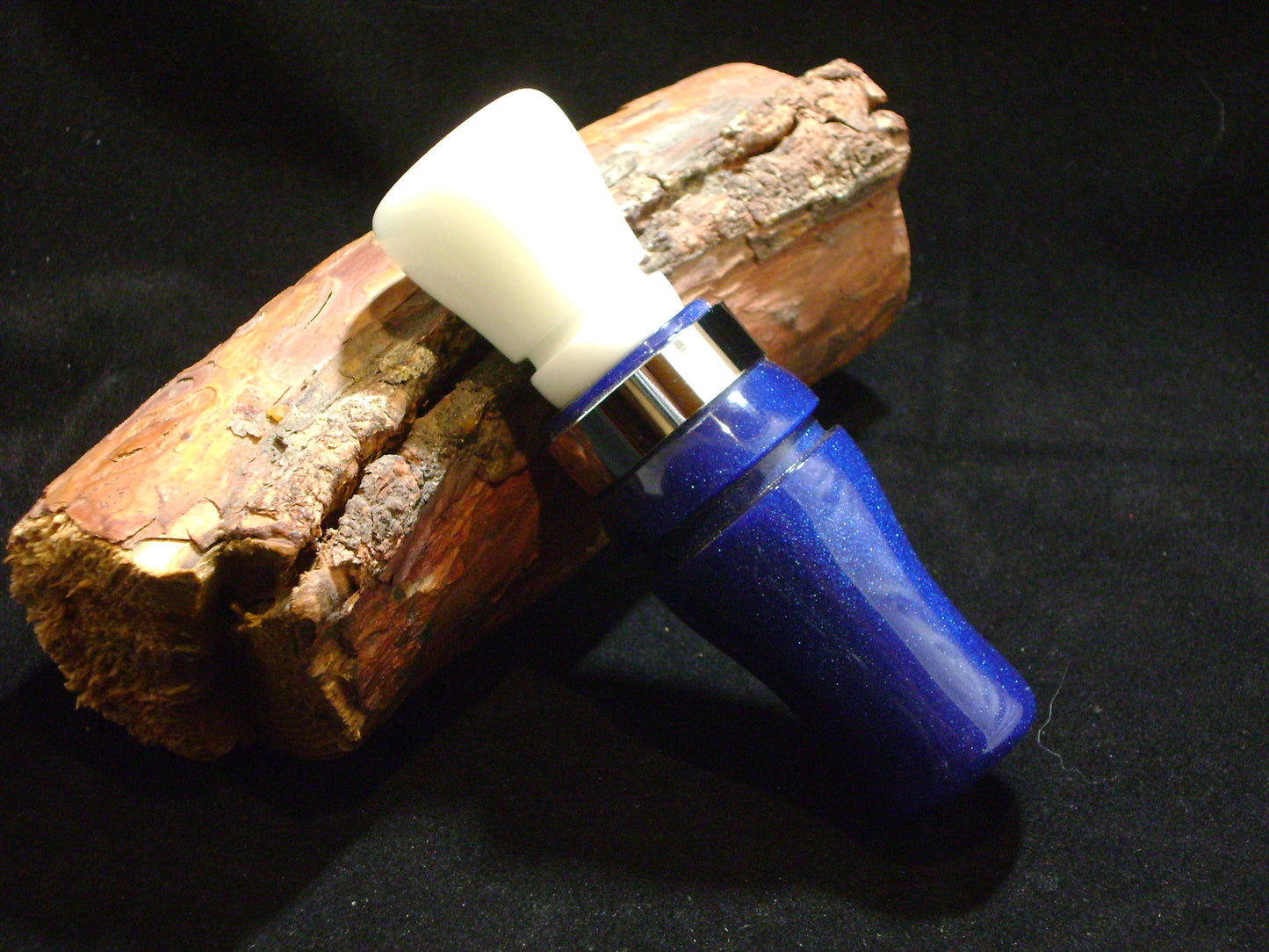 Dark Blue Pearl/White Acrylic Mallard Duck Call