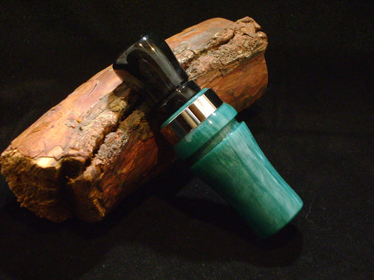 Turquoise Pearl/Black Acrylic Mallard Duck Call