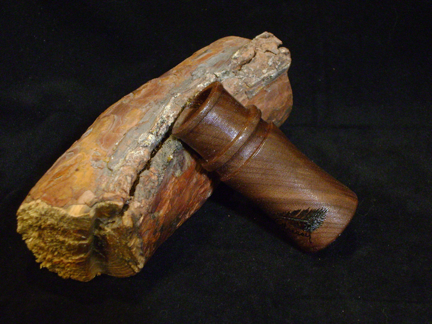 Cross Cut Walnut Lip Stop Tube Call