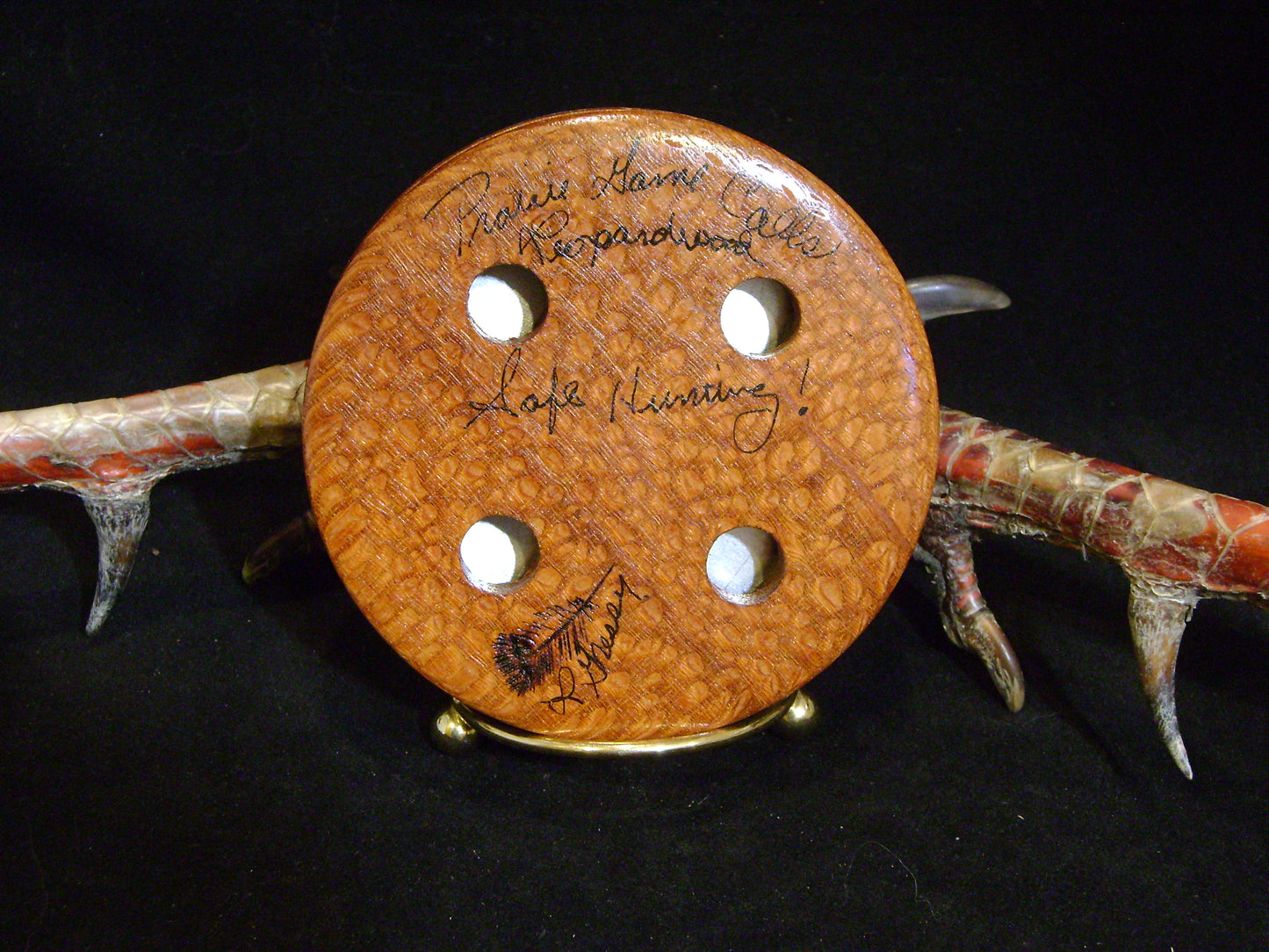 3.5" Leopardwood Red Slate/Aluminum Super Raspy Friction Call